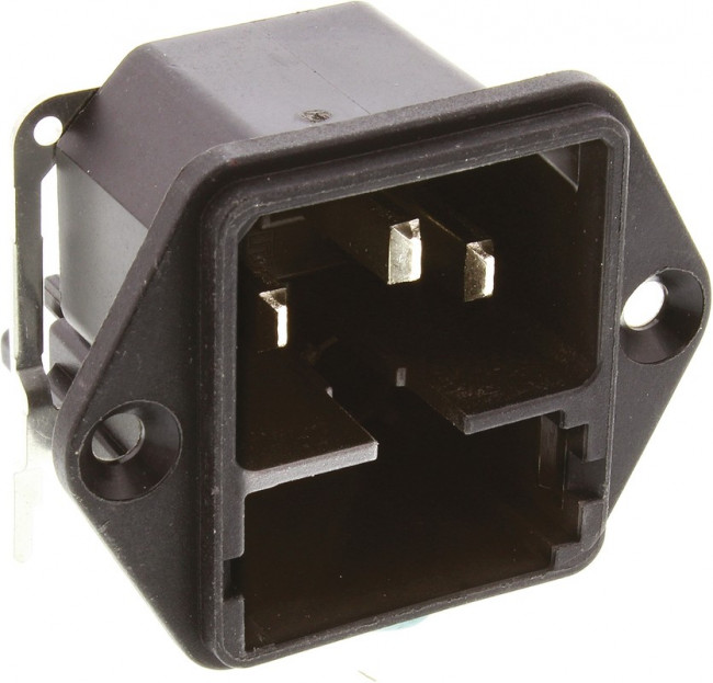 4301.3201, Un-Filtered IEC Power Entry Module, IEC C14, General Purpose, 10 А, 250 В AC, 2-Pole Fuse Holder 4301.3201, Un-Filtered IEC Power Entry Module, IEC C14, General Purpose, 10 А, 250 В AC, 2-Pole Fuse Holder