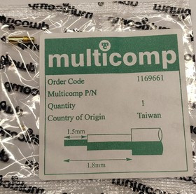 37-01V-2-TGG, RF COAXIAL, MMCX, STRAIGHT PLUG, 50OHM