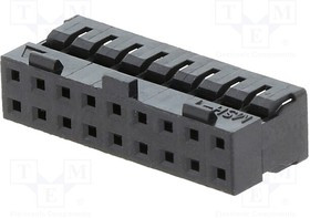 MX-51110-1851, 2mm MGrid WtB Rec Crp Hsg PBT Blk 18Ckt