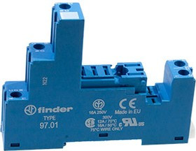 97.01SPA, Розетка с винтовыми клеммами (с зажимной клетью) для реле 46.61; применяются модули 86.30,