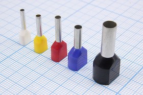 Наконечник кабельный 1,5x10, 2, Sx2-0,75, обжимной, бе, LT007510*2; №9731 клемма нак/каб 1,5x10\2\Sx2-0,75\ обж\бе\LT007510*2