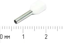 Наконечник кабельный 1,5x10, 2, Sx2-0,75, обжимной, бе, LT007510*2; №9731 клемма нак/каб 1,5x10\2\Sx2-0,75\ обж\бе\LT007510*2