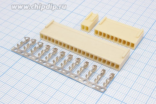 Гнездо питания HU, 1x 2, P2,54, на кабель, HU-02 конт[2]; №1019 гн пит HU\1x 2\P2,54\каб\\HU-02 конт[2]
