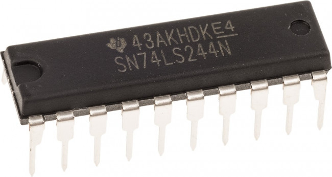 SN74LS244N, Восемь буферных элементов с тремя состояниями на выходе, [DIP-20]