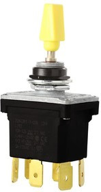 32NT391-7-C08, Toggle Switches TOGGLE SW STYLE C YEL MOM ON/OFF/MOMON