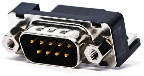 DELC-J9PAF-10L6E, 9 Way Right Angle Through Hole D-sub Connector Plug