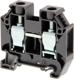 XW5TS16111, XW5T Series Grey DIN Rail Terminal Block, 4 25mm², Single-Level, Screw Termination