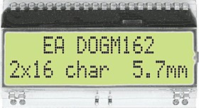 EA DOGM162E-A, Дисплей: LCD, алфавитно-цифровой, STN Positive, 16x2, 55x27,94мм EA DOGM162E-A, Дисплей: LCD, алфавитно-цифровой, STN Positive, 16x2, 55x27,94мм