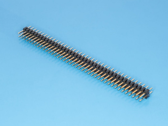 PLD2-80, вилка штыревая 2мм 2x40 прямая (113-DS80G)