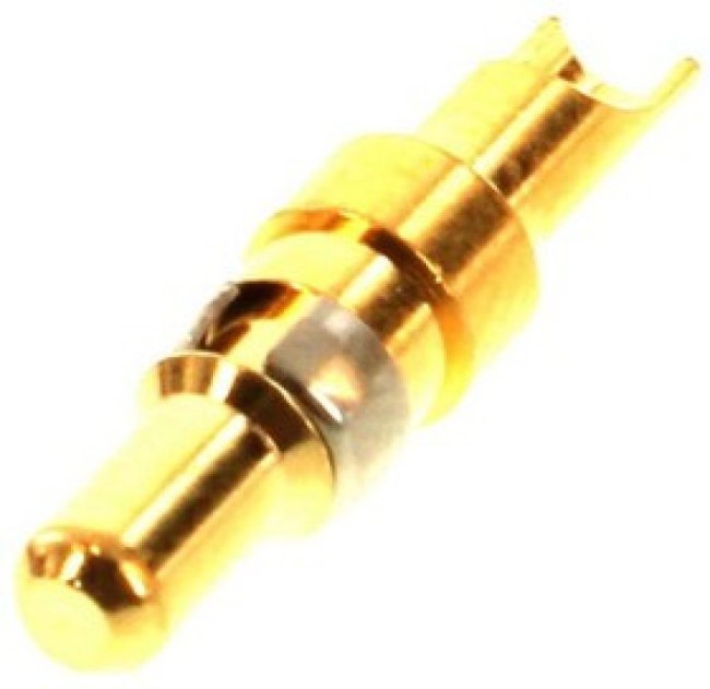 Male Solder D-Sub Connector Power Contact, Gold over Nickel Power, 16 12 AWG