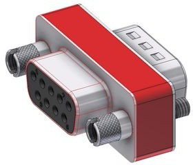 DFA09S/09P/2FP102UN, D-Sub Filter-Adapter, D-Sub 9-Pin Plug / D-Sub 9-Pin Socket