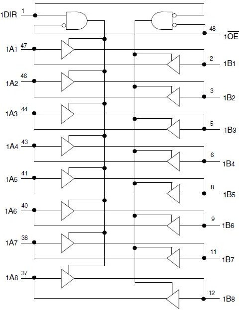 74LVC16245APVG, Bus Transceivers 16-bit Transceiver w /3-State Outputs