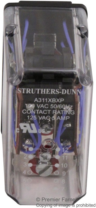 A311XBXP-120VAC, RELAY, DPDT, 240VAC, 28VDC, 5A