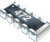 CAY17-103JALF, Res Thick Film Array 10K Ohm 5% 0.25W(1/4W) ±250ppm/°C BUS 10-Pin 1206(8 X 0603) Conv