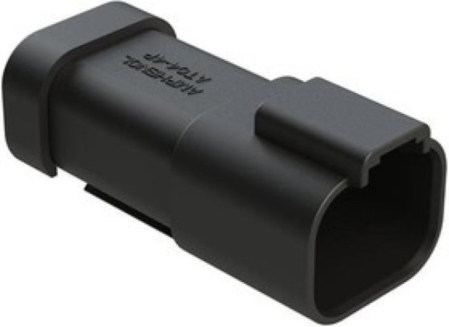 AT04-4P-MM01BLK, Automotive Connectors 4 Pin Recp w/End Cap & Red. Dia Seal BLK AT04-4P-MM01BLK, Automotive Connectors 4 Pin Recp w/End Cap & Red. Dia Seal BLK