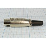 Разъем микрофонный XLR розетка, контакты 5P, монтаж на кабель, MC910-5P