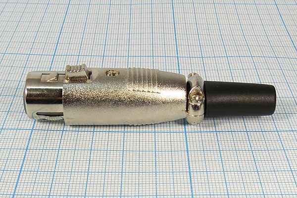 Разъем микрофонный XLR розетка, контакты 5P, монтаж на кабель, MC910-5P