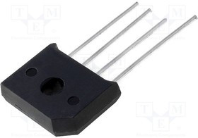 RS604, Диодный мост: однофазный, Urmax: 400В, If: 6А, Ifsm: 150А, плоские