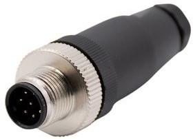 RND 205-01220, Circular Connector, M12, Socket, Right Angle, Poles - 3, Solder, Cable Mount