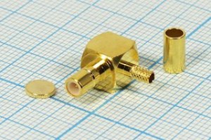 Гнездо SMB на кабель RG174 обжимное, позолоченное, угловой; №9117 гн SMB\RG174\\обж\угл Гнездо SMB на кабель RG174 обжимное, позолоченное, угловой; №9117 гн SMB\RG174\\обж\угл