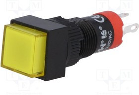 V10F-11Z-Y, Переключатель: кнопочный, Пол: 2, SPDT, 0,5A/250ВAC, 1A/24ВDC, IP40