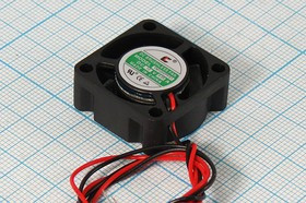 Вентилятор 25x25x10, напряжение 12В, ток 0,05А, выводы 2L, подшипник скольжения, YM1202PFS1