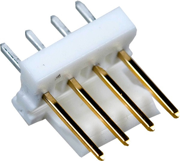 641215-4, Headers &amp; Wire Housings FRICTION LCK HDR 4P Straight Post gold