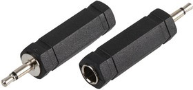PSG01656, Переходник разъема, Моно - 6.35мм, 1 вывод(-ов), Гнездо, Моно - 3.5мм, 1 вывод(-ов), Штекер