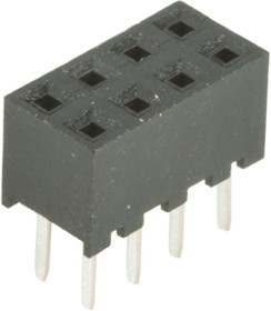 A3C-8DA-2DSA(71), A3C Series Straight Through Hole Mount PCB Socket, 8-Contact, 2-Row, 2mm Pitch, Solder Termination