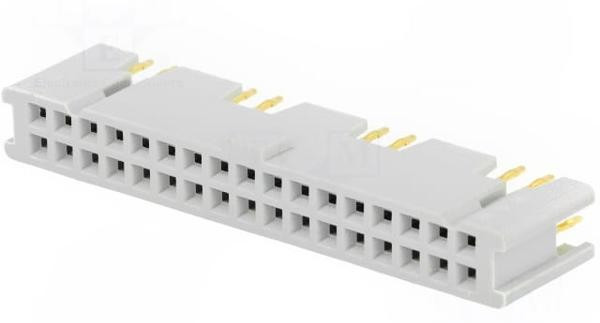 8534-4500PL, Гнездо, IDC, "мама", PIN: 34, прямой, THT, позолота, 3А, 2,54мм