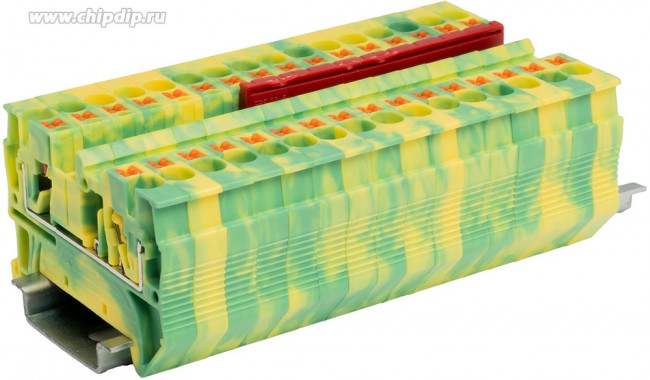 Клемма защитного провода, 4кв.мм, PUSH-IN