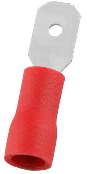 EDV18-187MB-Q, Terminals Vinyl Insulated Male Disconnect 187 Seri