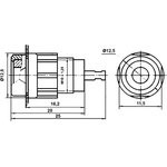 Клемма приборная, 20x12 d10мм, белый, на блок М10, отверстие 4,0мм, 1HP, Г4,0