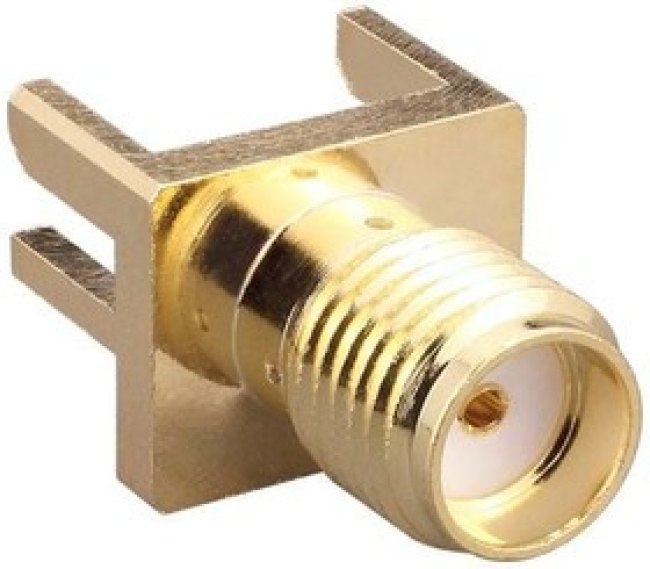 CONSMA020.062-G, RF Connectors / Coaxial Connectors SMA, Edge Mount, Female Receptacle, 0.062" PCB Mount, Gold CONSMA020.062-G, RF Connectors / Coaxial Connectors SMA, Edge Mount, Female Receptacle, 0.062" PCB Mount, Gold