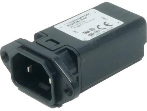 FN9274B-6-05, IEC Power Connector, IEC C18 Inlet, 6 А, 250 В AC, Быстрое Соединение, Монтаж на Фланец, FN9274