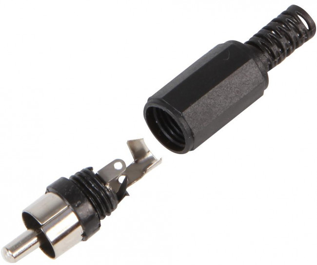 PSG08603, Аудио / видео разъем RCA, 2 контакт(-ов), Штекер, Контакты с Покрытием из Никеля