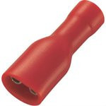 KLS8-01109-FDFD1.25-250, Клемма ножевая 6.3мм, розетка, полностью изолированная, провод 0.25-1.5мм²