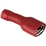 KLS8-01109-FDFD1.25-250, Клемма ножевая 6.3мм, розетка, полностью изолированная, провод 0.25-1.5мм²