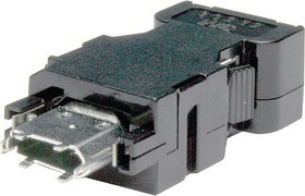 3E306-3200-008, Hood for Cable Socket IEEE1394, Black