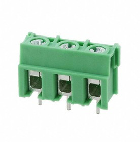 PCB terminal, 3 pole, pitch 7.5 mm, AWG 20-10, 32 A, screw connection, green, 1988118