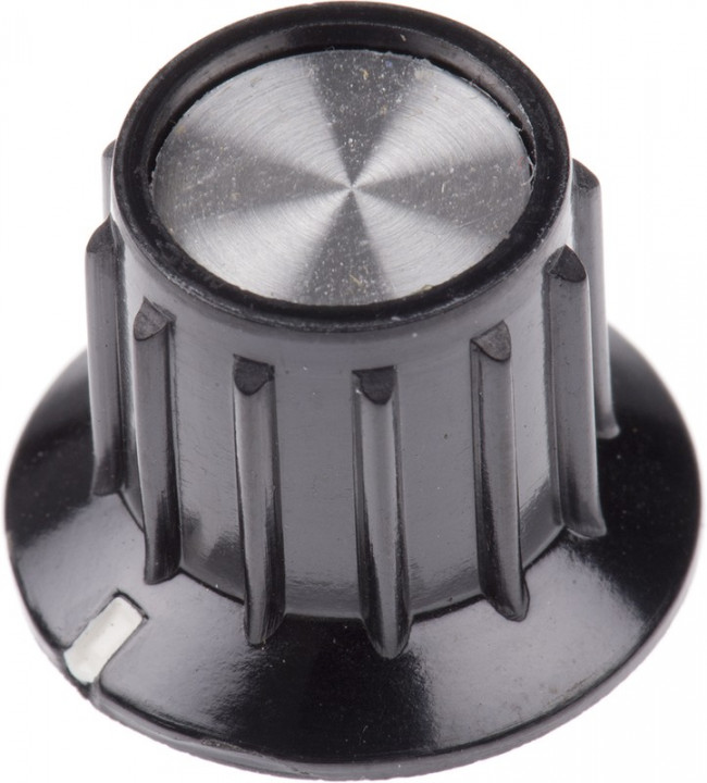 PKA50B1/4, Knobs &amp; Dials .795" LINE IND/SKIRT STR RIB KNOB