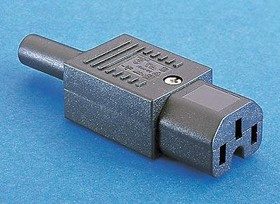 PX0597, IEC Power Connector, IEC C15 Socket, 10 А, 250 В AC, Винт, Монтаж на Кабель