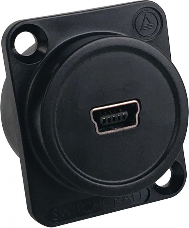 EHUSBMNMNPKG, USB Connectors EH Mini USB Feedthru Bagged w/ Screws