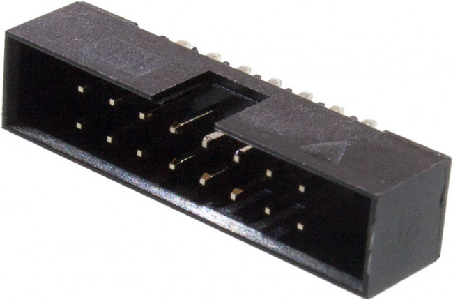 BH2-16, вилка на плату прямая 16 контактов шаг 2мм (DS1014-16) (IDC2-16MS)