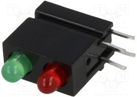 1801.8231, LED; в корпусе; красный,зеленый; 3мм; Кол-во диод: 2; 20мА