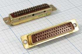 Прямоугольная соединительная розетка, 50 гнёзд, на панель, РП15-50ГВФВ; №442 гн ПрС\\50HP\пан\ \РП15-50ГВФВ