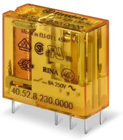 Миниатюрное универсальное электромеханическое реле; монтаж на печатную плату или в розетку; выводы с