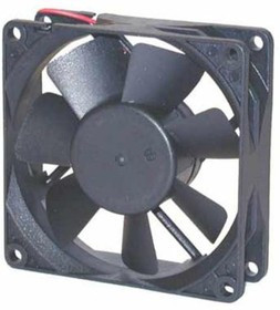 D08A05HWBA00, Вентилятор осевой DC, 80х80х25мм,24В, DC, 0.073А, 1.8Вт, качения, 3200об/мин, 2 провода