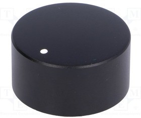 KMR30, Ручка, с указателем, алюминий,термопласт, dоси: 6мм, d30x16мм