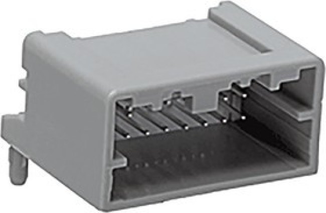 34826-0124, Mini50 Automotive Connector Plug 12 Way, Solder Termination